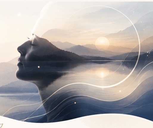 Illustration artistique de l'hypnose et du voyage intérieur